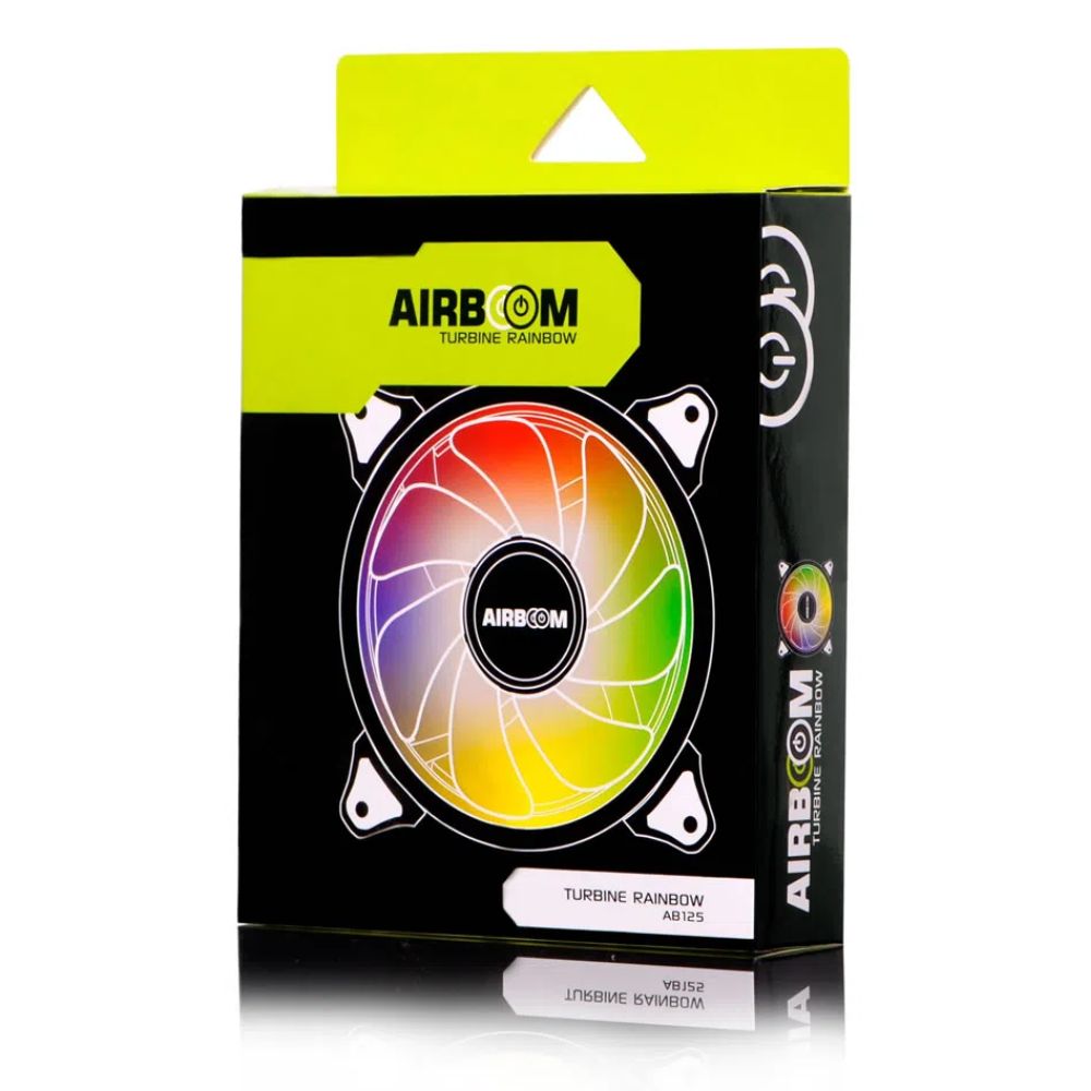 Ventilador para Case Gamer Turbine Rainbow AB125