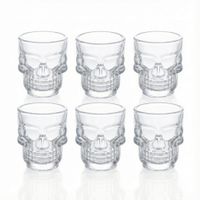 Vasos Shot de Vidrio con Diseño Calavera – Set x6