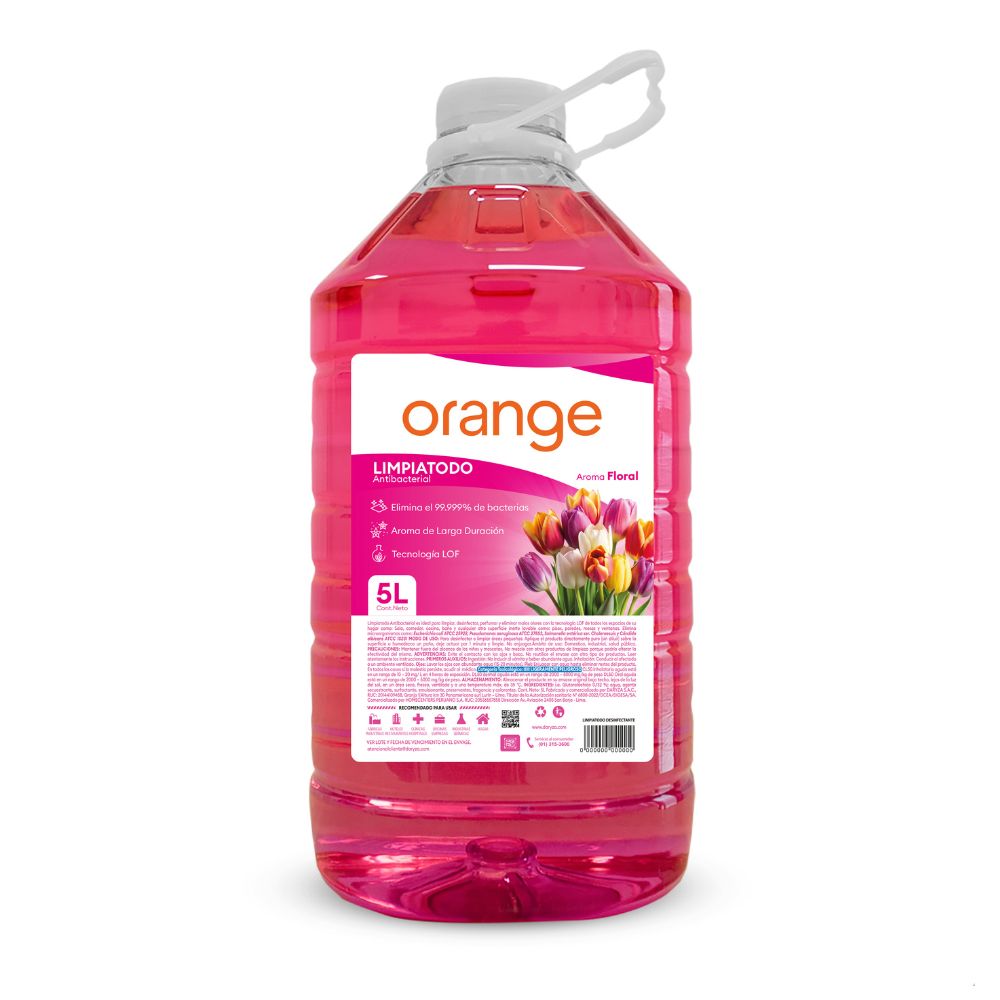 Limpiatodo Antibacteral Orange Floral 5 litros