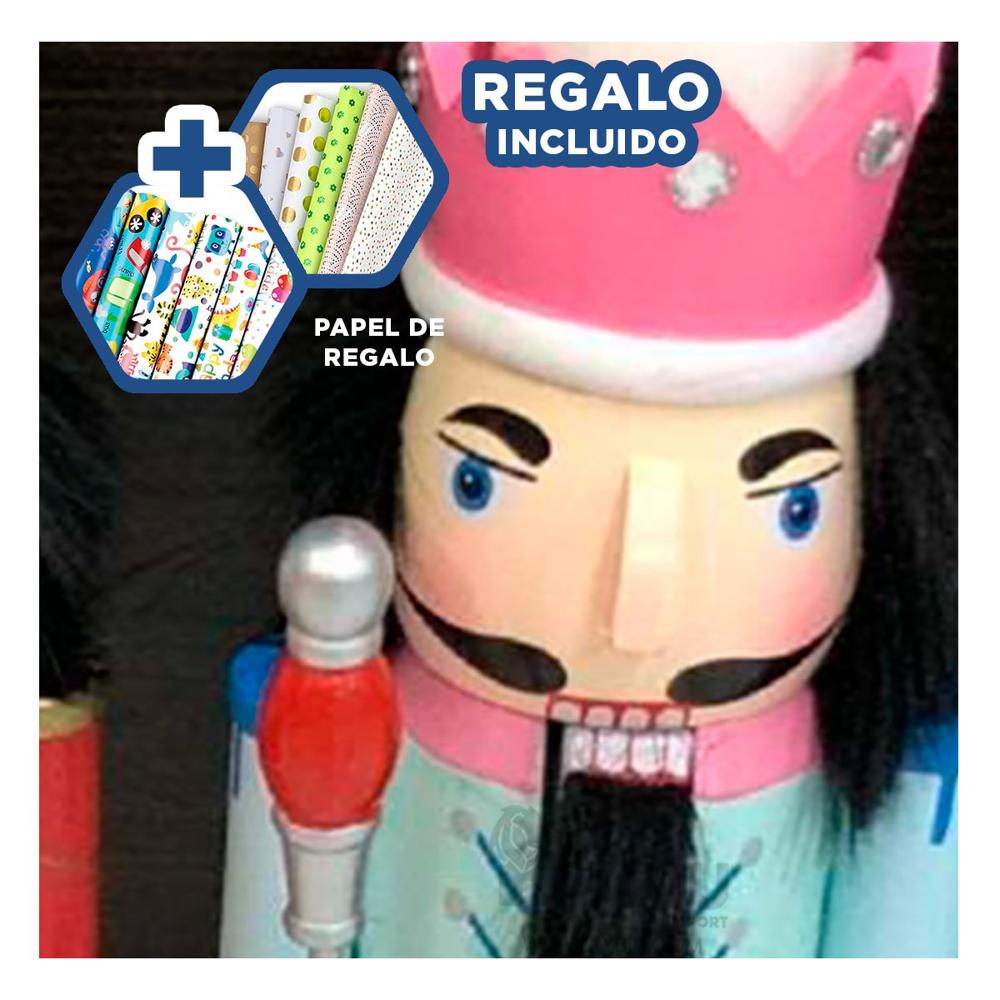 Cascanuez para Navidad Tono RosaVerde Y+Papel de Regalo Cascanuez para Navidad Tono RosaVerde Y+Papel de Regalo