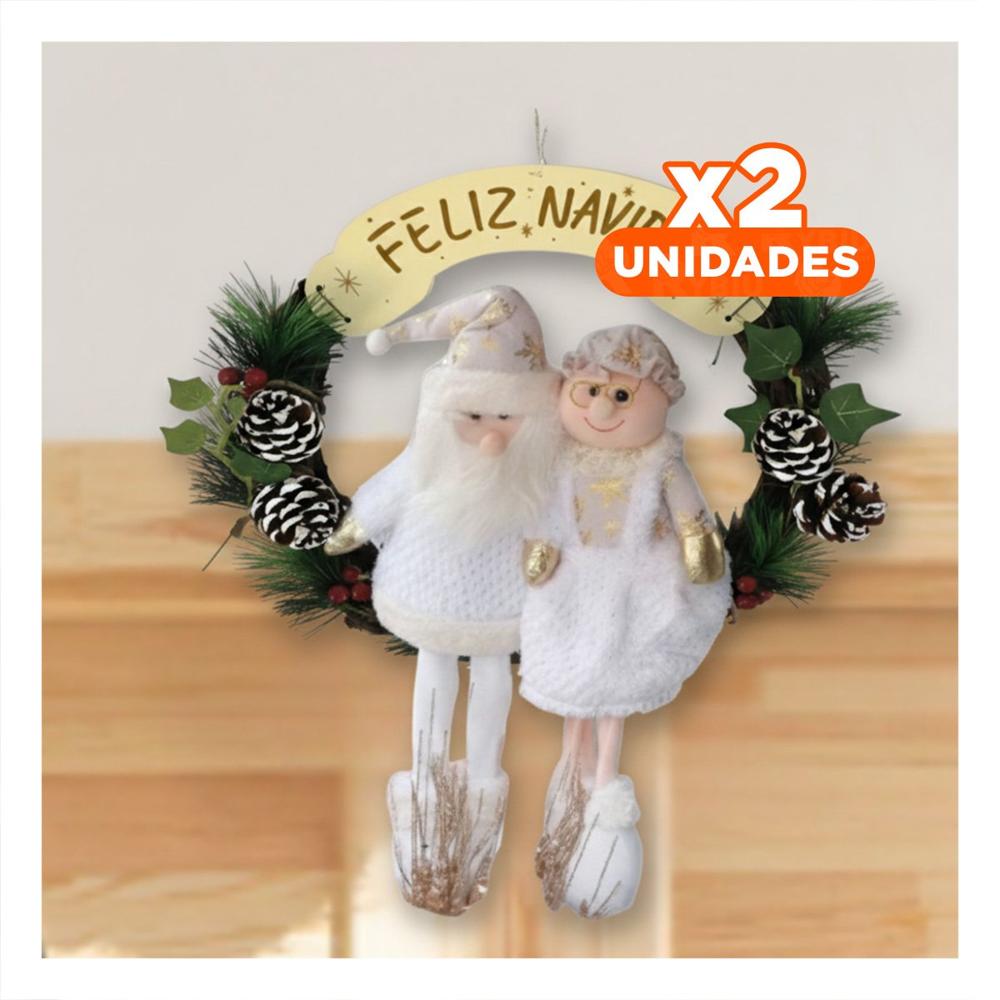 Pack2 Adorno Navideño Resistente en Blanco Y+Regalo Stickers Pack2 Adorno Navideño Resistente en Blanco Y+Regalo Stickers