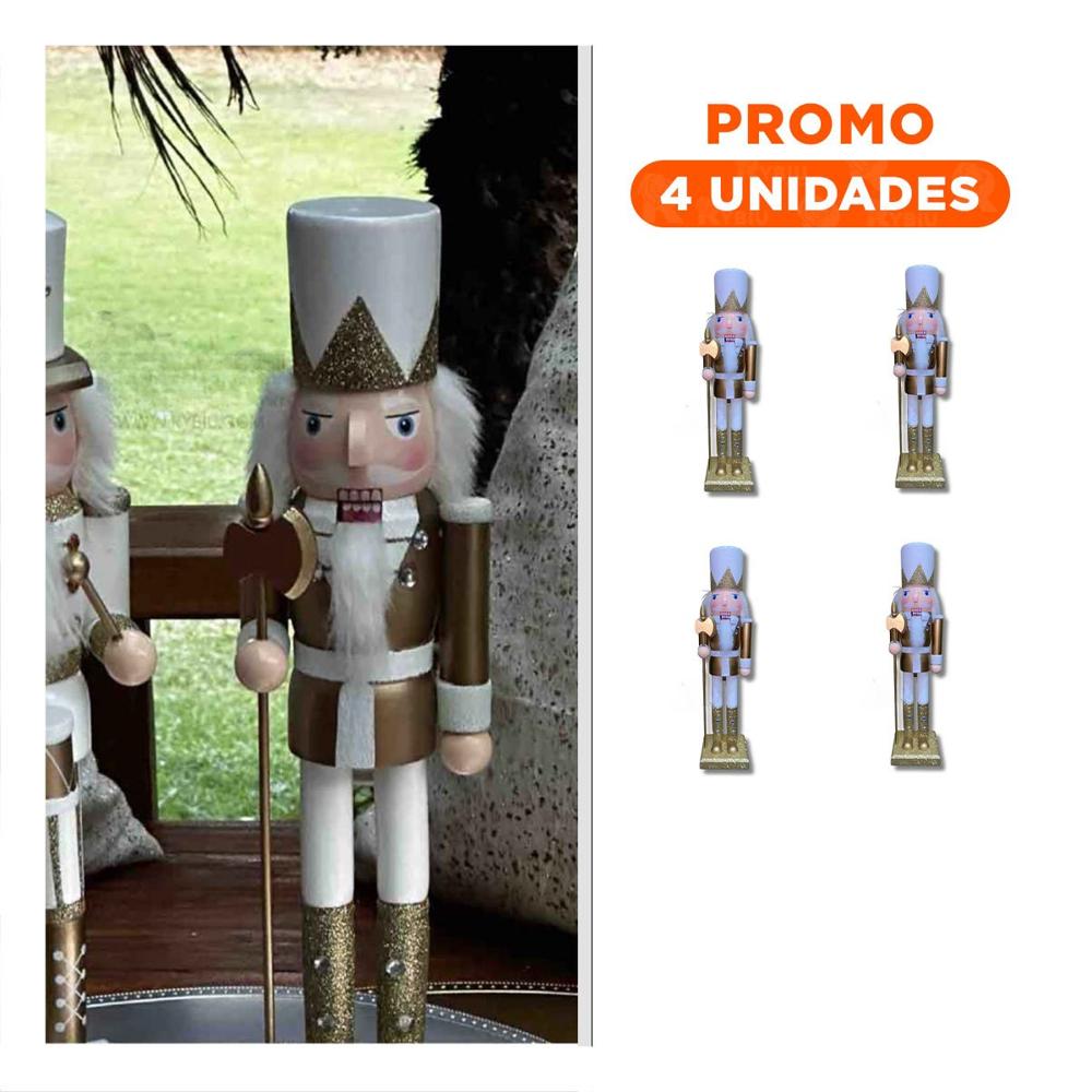 Pack4 Cascanuez Clasicopara Pino en Color Blanco Pack4 Cascanuez Clasicopara Pino en Color Blanco