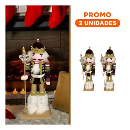 Pack2 Adornos Decorativo con Baston Casero en Marron