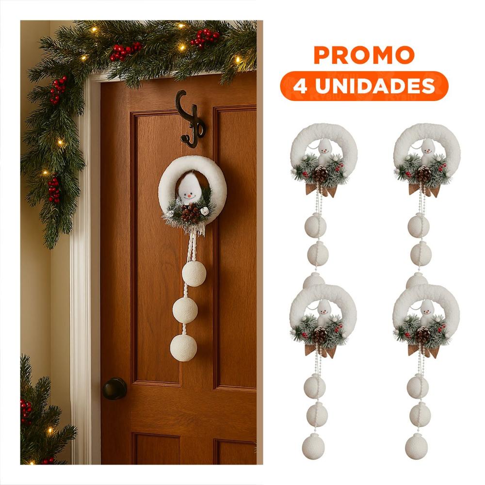 Pack4 Adorno Innovador Original con Colgantes en Blanco Pack4 Adorno Innovador Original con Colgantes en Blanco