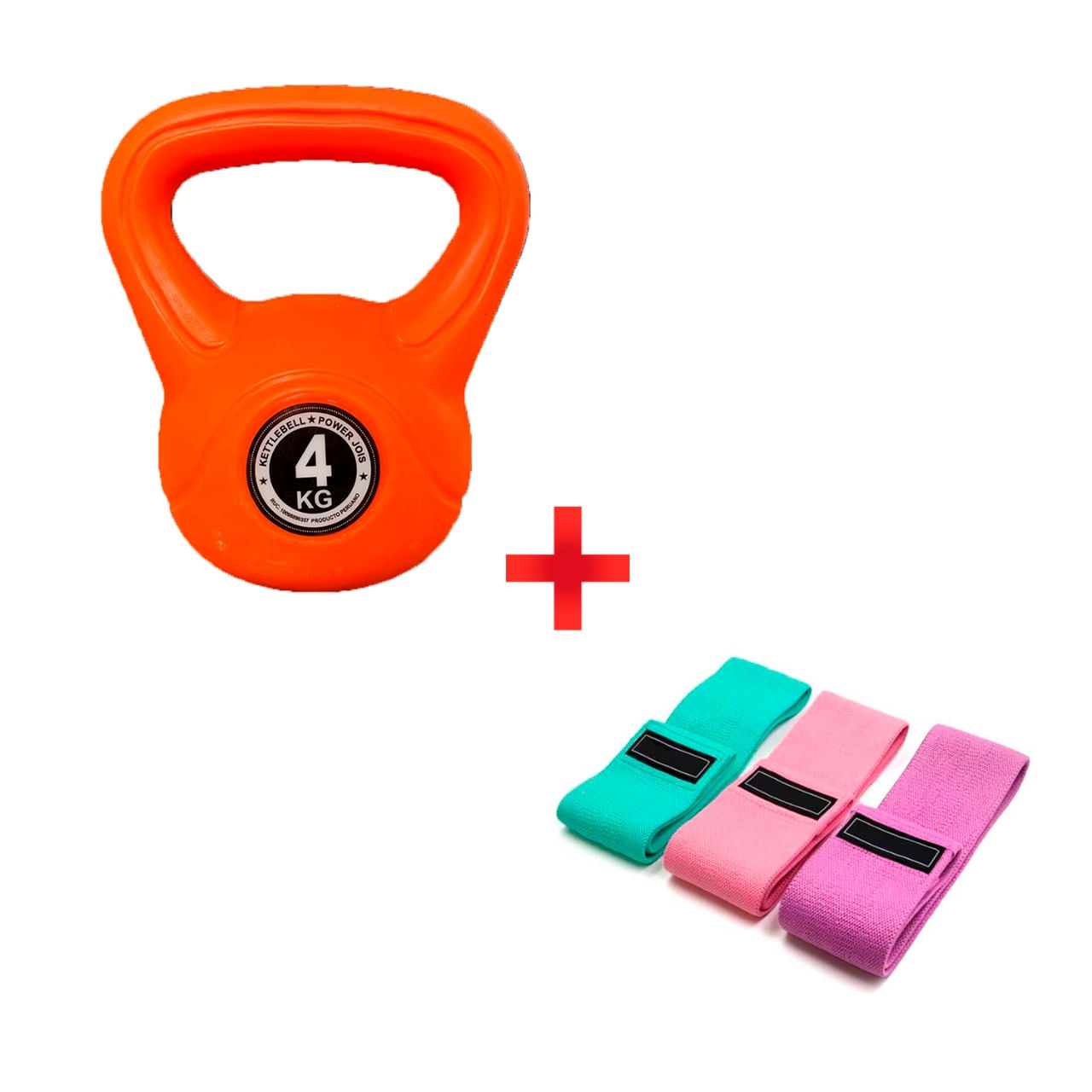 Pesa Rusa Anaranjada 4Kg + Bandas de Tela x3und