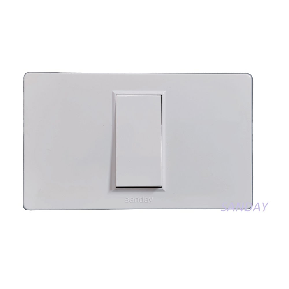 INTERRUPTOR SIMPLE PLACA BLANCA Y DADO BLANCO SANDAY INTERRUPTOR SIMPLE PLACA BLANCA Y DADO BLANCO SANDAY