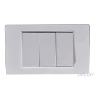 INTERRUPTOR TRIPLE PLACA BLANCA Y DADOS BLANCOS SANDAY