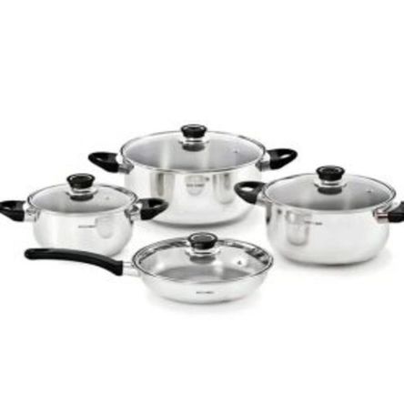 Juego de Ollas Inoxset de 8 piezas de RECORD JGO INOXSET