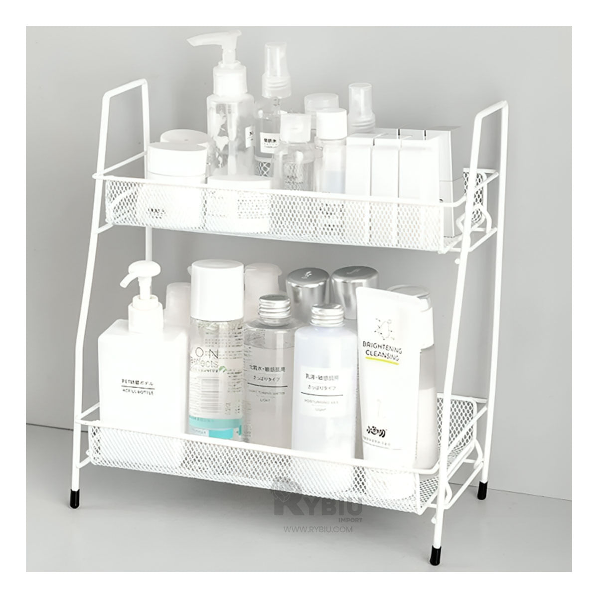 Estante Moderno Facil de Limpiar en Blanco Y+Stickers