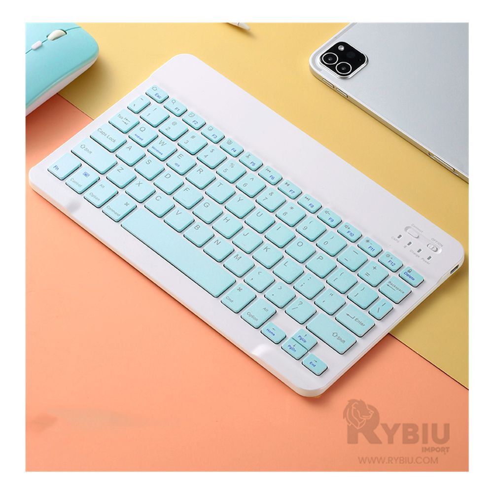 Conjunto de Teclado y Mouse en Celeste Y+Post-it adhesivos Conjunto de Teclado y Mouse en Celeste Y+Post-it adhesivos