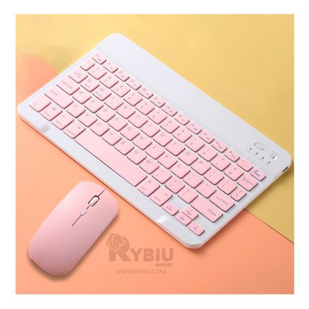 Conjunto de Teclado y Mouse en Rosado Y+Post-it adhesivos Conjunto de Teclado y Mouse en Rosado Y+Post-it adhesivos