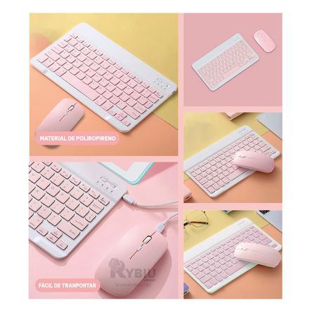 Kit Recargable Keyboard en Color Rosado Y+Papel de Regalo Kit Recargable Keyboard en Color Rosado Y+Papel de Regalo