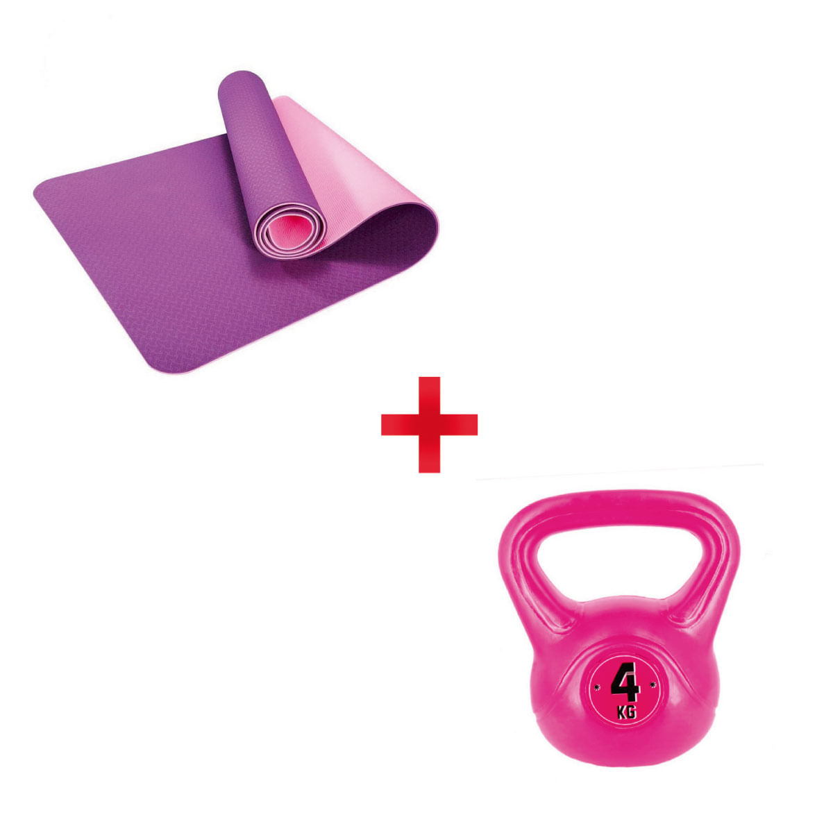 Yoga Mat Eco Friendly Doble Color+ Pesa Rusa Rosada 4kg