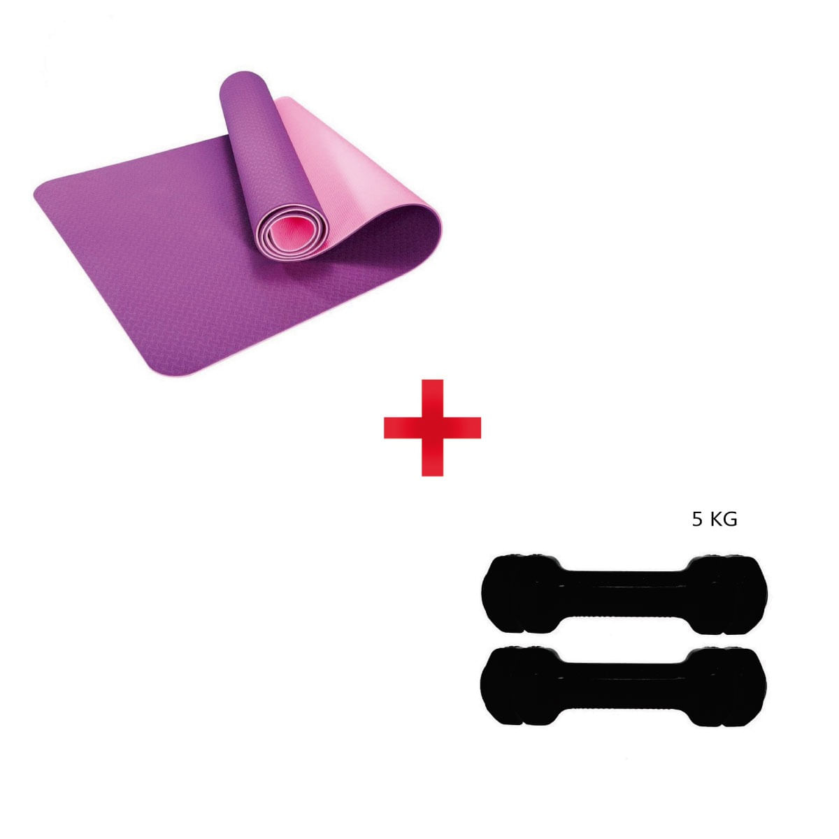 Yoga Mat Eco Friendly Doble Color+ Mancuernas 5kg