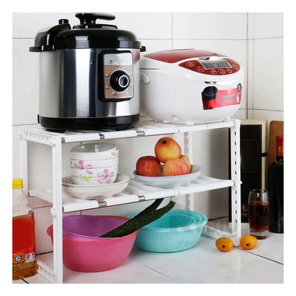 Estante de Cocina Tono Blanco Y+Stickers Estante de Cocina Tono Blanco Y+Stickers