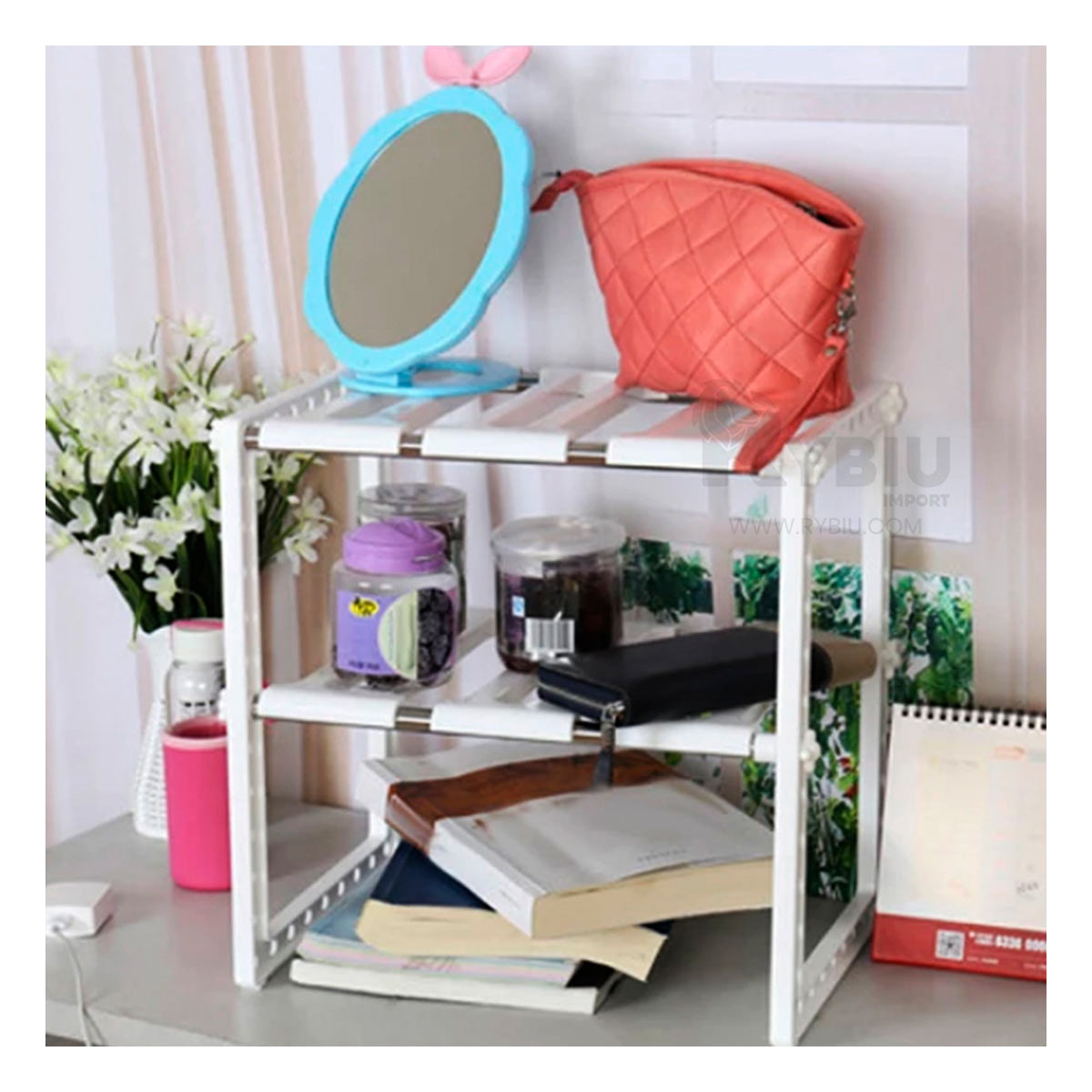 Estante de Almacenamiento para Utensilios en Blanco