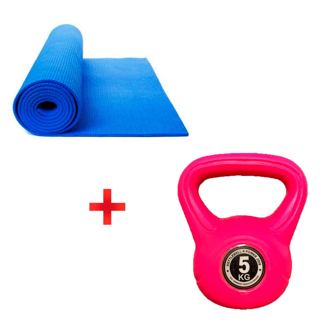 Pesa Rusa 5kg Rosada + Mat de Yoga 6mm