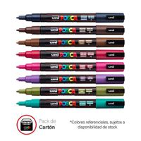 POSCA Pack PC-3M8P Estuche X8 Cálido