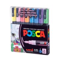 POSCA Pack PC-3ML 8C Glitter Color Nueva Presentación X8