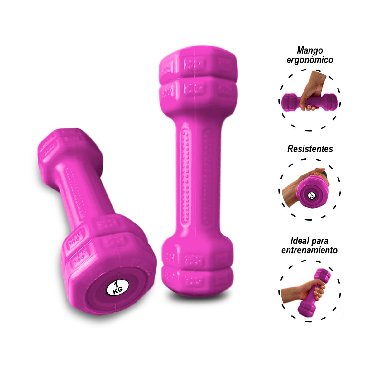 Mancuernas Moradas 1 Kg