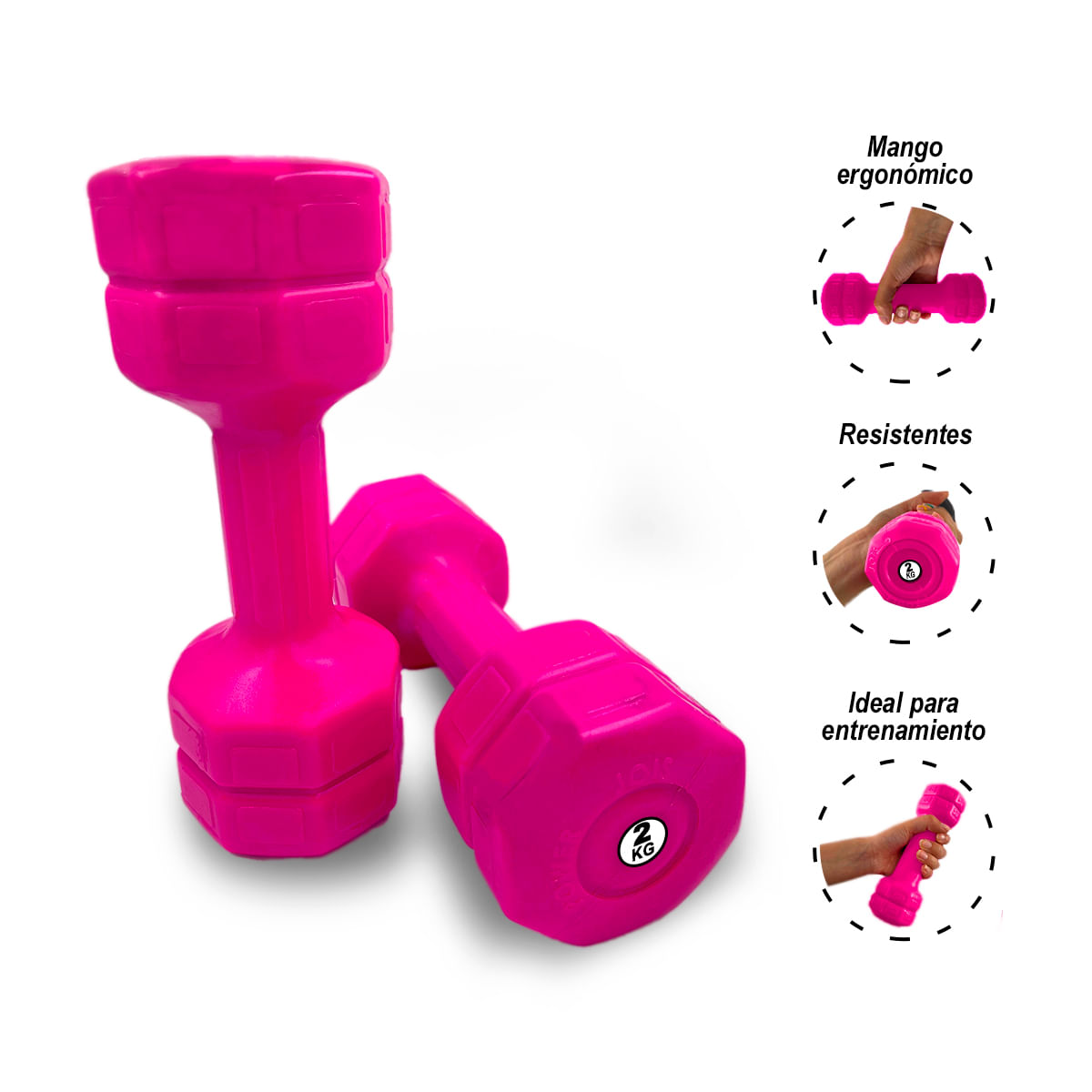Mancuernas Rosadas 2 Kg