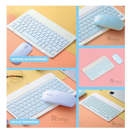 Kit Recargable Keyboard en Color Celeste Y+Papel de Regalo Kit Recargable Keyboard en Color Celeste Y+Papel de Regalo
