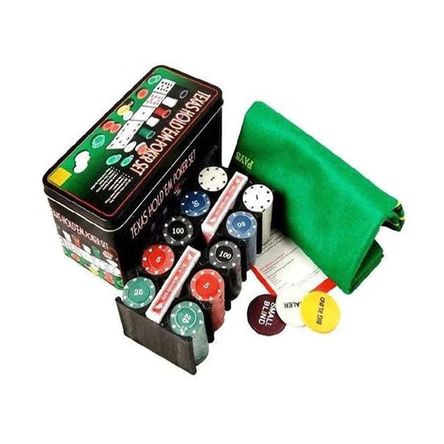 Set Juego De Mesa Poker Texas Por 200 Fichas Verde Set Juego De Mesa Poker Texas Por 200 Fichas Verde