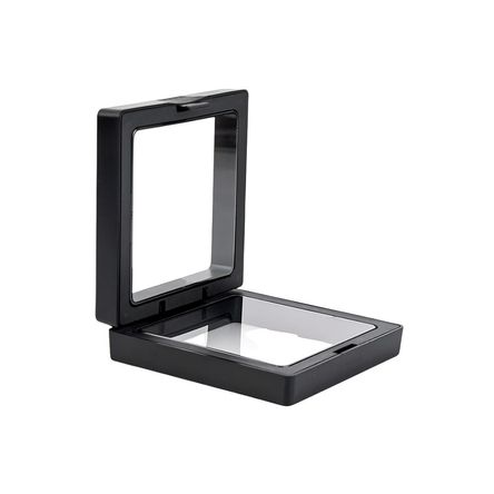 Caja 3D Flotante para Joyería y coleccionables Negro