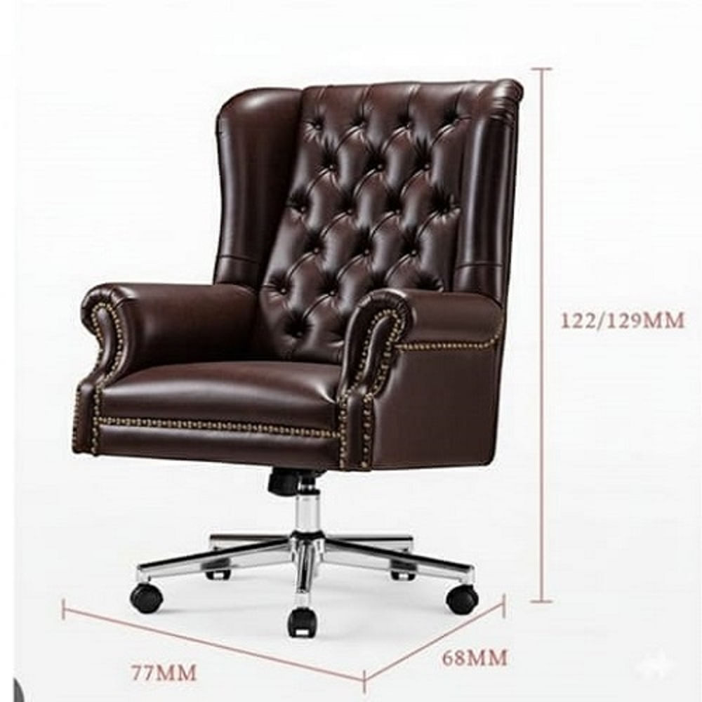 SILLA GERENCIA GIRATORIA OUTLET CYBER MOBILIAR CAVALIERO MARRON OSCURO