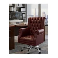 SILLA GERENCIA GIRATORIA OUTLET CYBER MOBILIAR CHESTERFIEL ROJO GUINDA