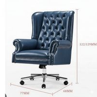 SILLA GERENCIA GIRATORIA OUTLET CYBER MOBILIAR CAVALIERO AZUL