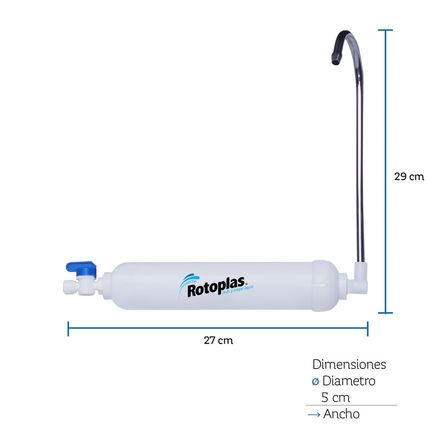 Purificador de agua sobre lavadero Lite Rotoplas