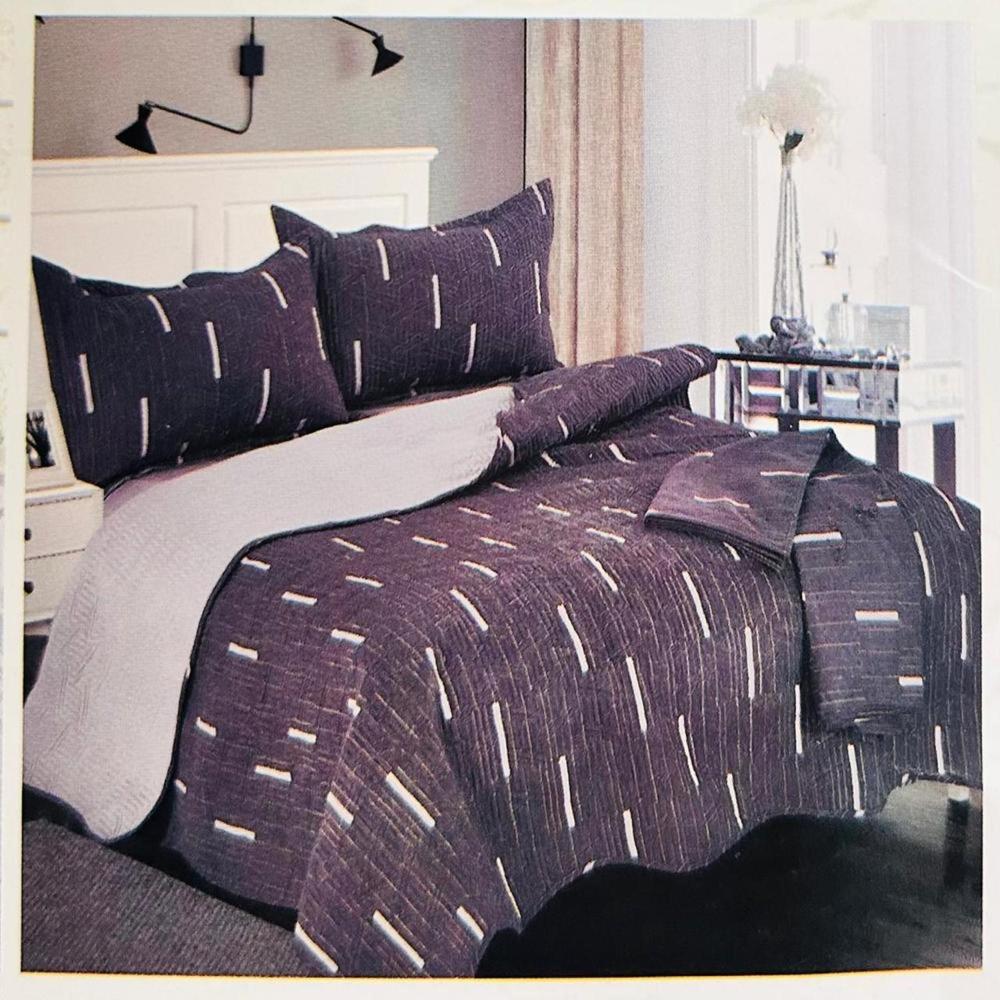 Set de Cubrecama Queen Mingjia 100% Algodón de 5 piezas N - 1