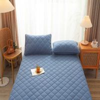 Protector Impermeable Anti-Fluidos Para Colchon  2 Plz -Azul acero Dyv