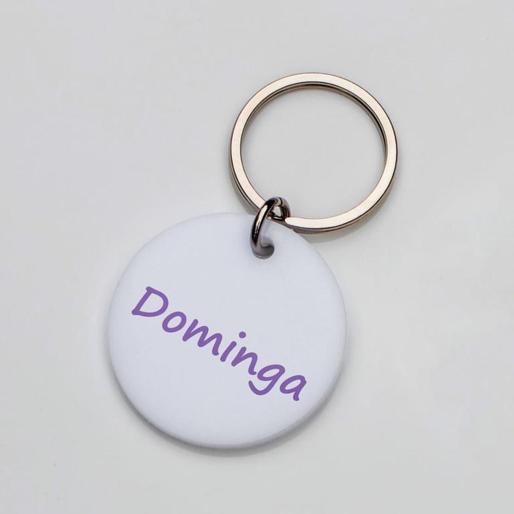 Placa de identificación perros gatos Blanco Morado Placa de identificación perros gatos Blanco Morado