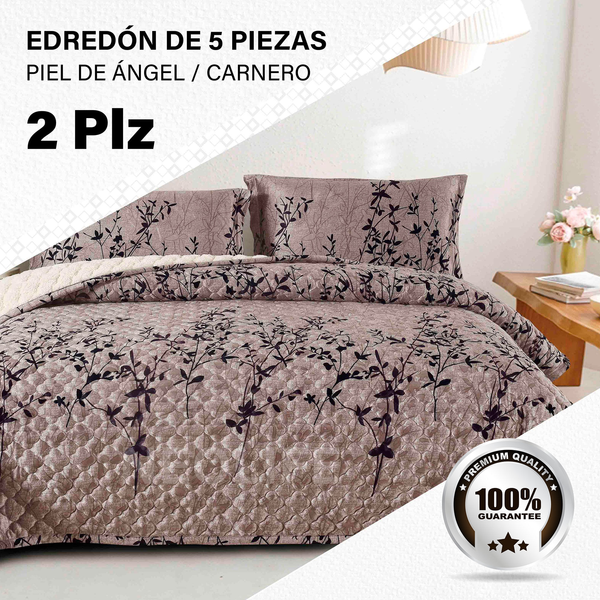 Edredón de Invierno 2 Plazas: 5 Piezas Premium, Confort Superior