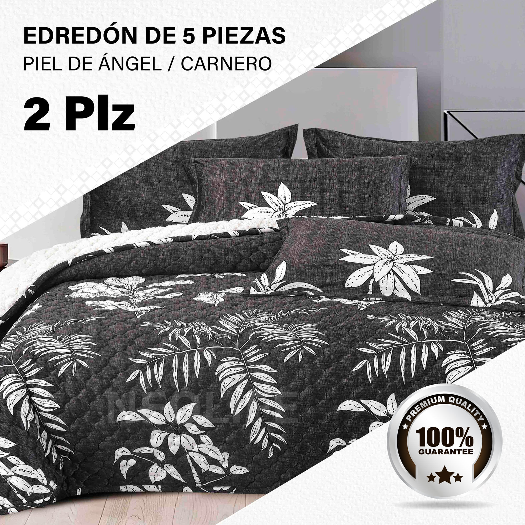 Edredón de Invierno 2 Plazas: 5 Piezas Premium, Confort Superior
