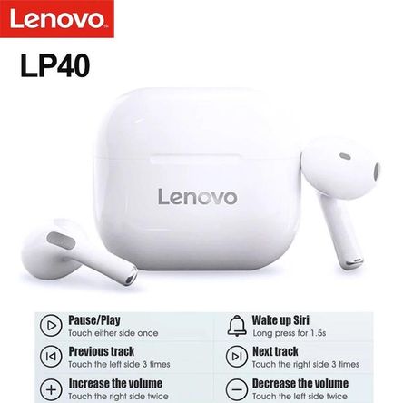 Audifonos Bluetooth TWS Lenovo LP40 Audifonos Bluetooth TWS Lenovo LP40