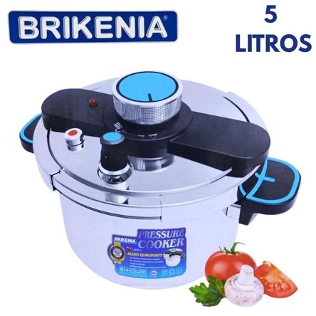 Olla De Presión Brikenia Bk k50l 5 Litros Acero Quirúrgico Nuevo Sistema BK50L_01