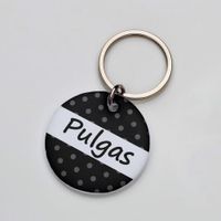 Placa de identificación perros gatos Puntos Negro
