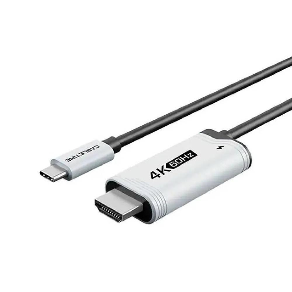 CableTime CC17L Cable USB C a HDMI 4K 60Hz con Carga Rápida 100W