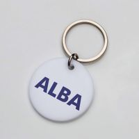 Placa de identificación perros gatos Blanco Azul