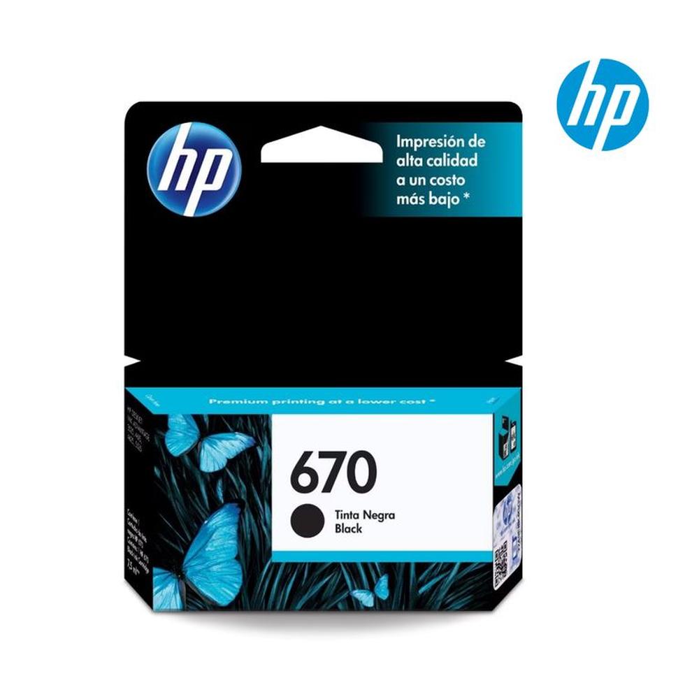Cartucho HP 670 Negro CZ113AL original