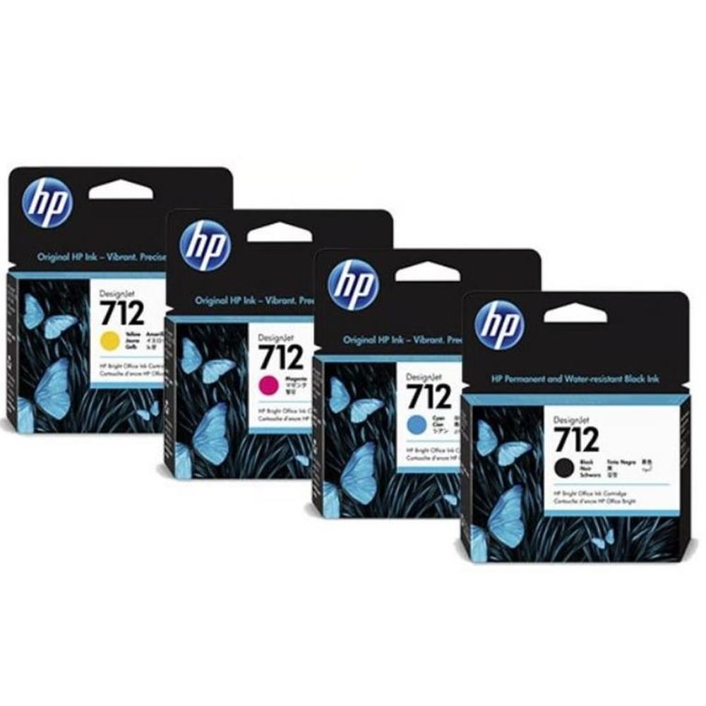 Kit de Tintas HP 712 Original - Negro, Cyan, Magenta, Amarillo