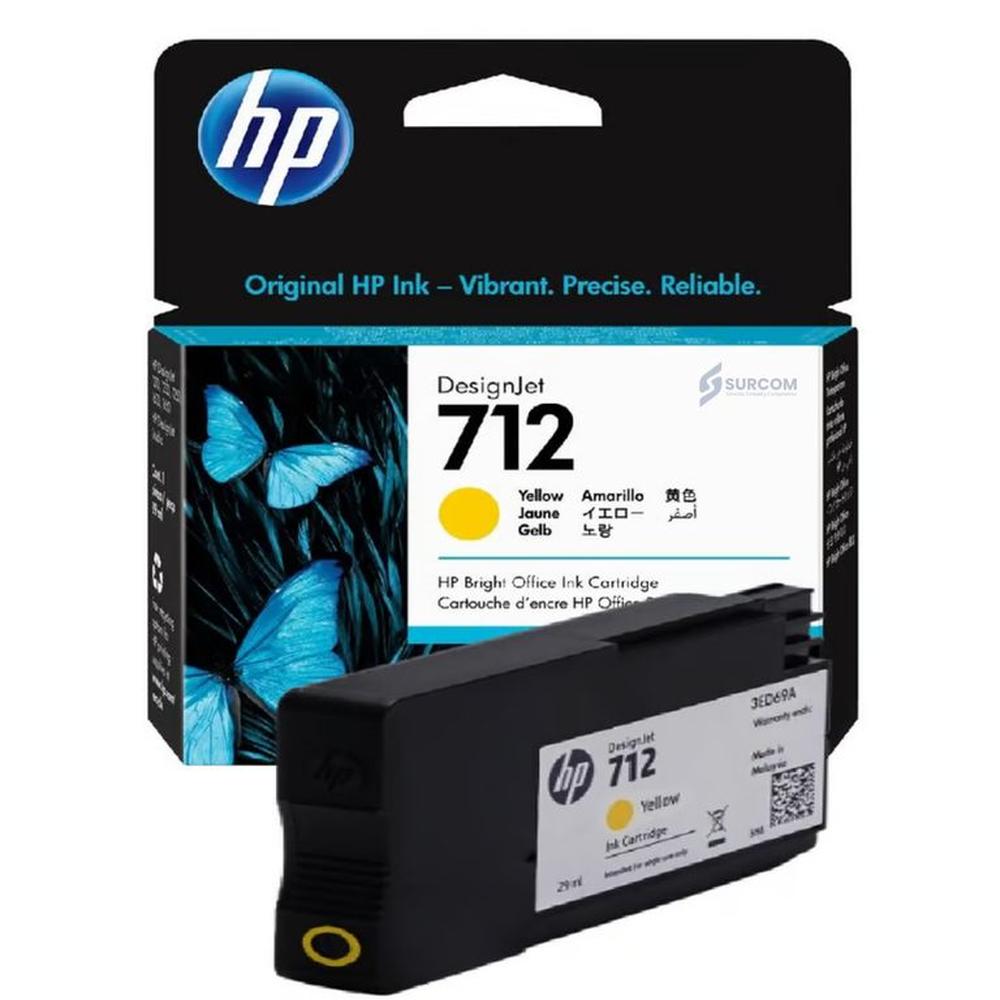 Cartucho de Tinta HP 712 AMARILLO Original