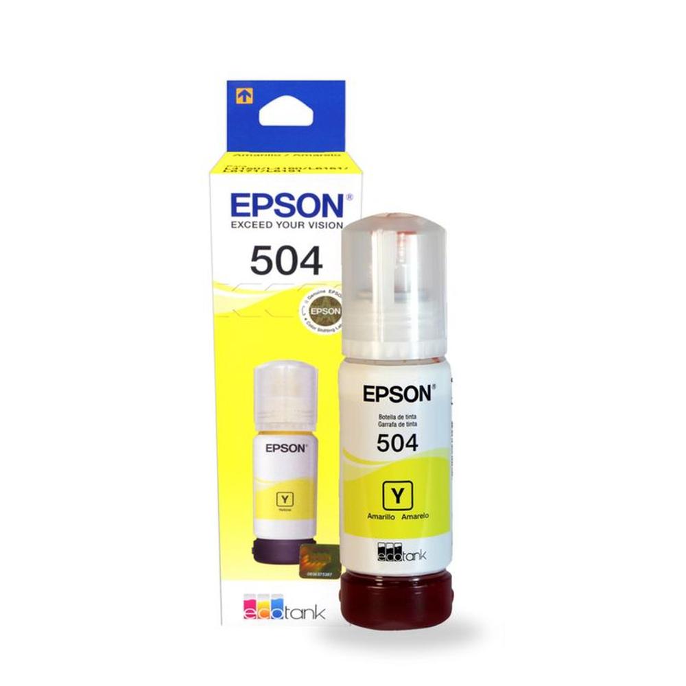 Botella tinta EPSON T504 T504220 504 AMARILLO YELLOW original
