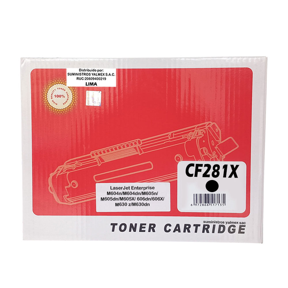 Toner Compatible 81X para HP Negro M630 25000 Páginas