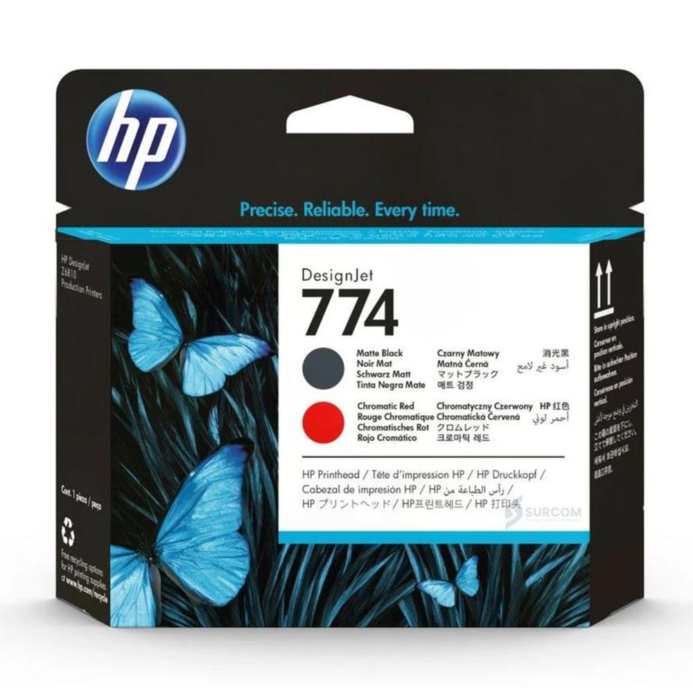 Cabezal HP 774 Negro Mate / Rojo Cromático (P2V97A) Original