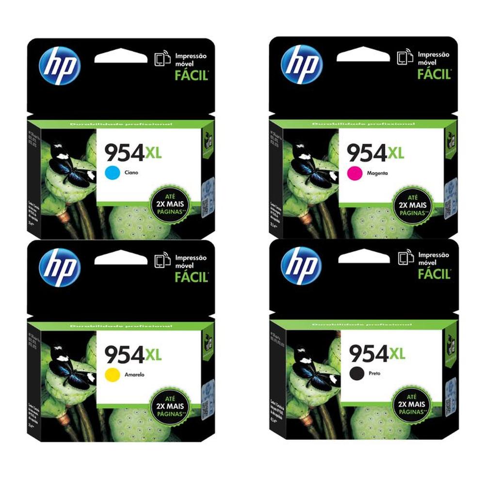 Kit Tinta HP 954XL Cyan Magenta Amarillo Negro