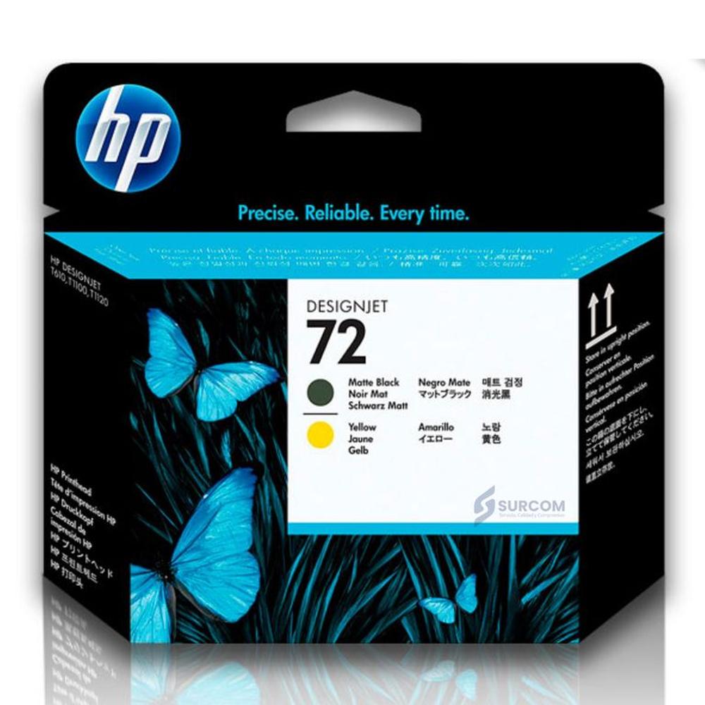 Cabezal HP 72 Matte Black/Yellow Original (C9383A)